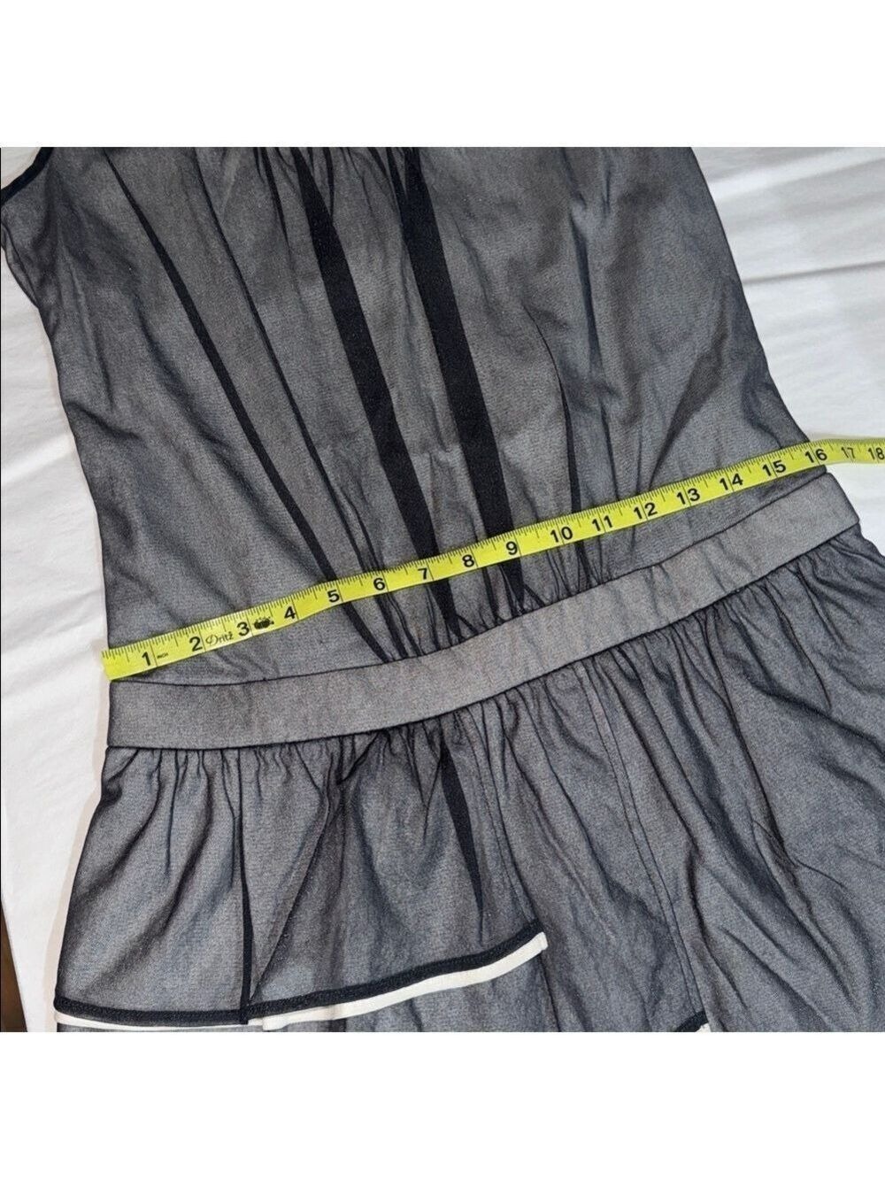 WALTER *Vintage* Drop Waist Ruffle Skirt Party Mini Dress - Picture 13 of 14